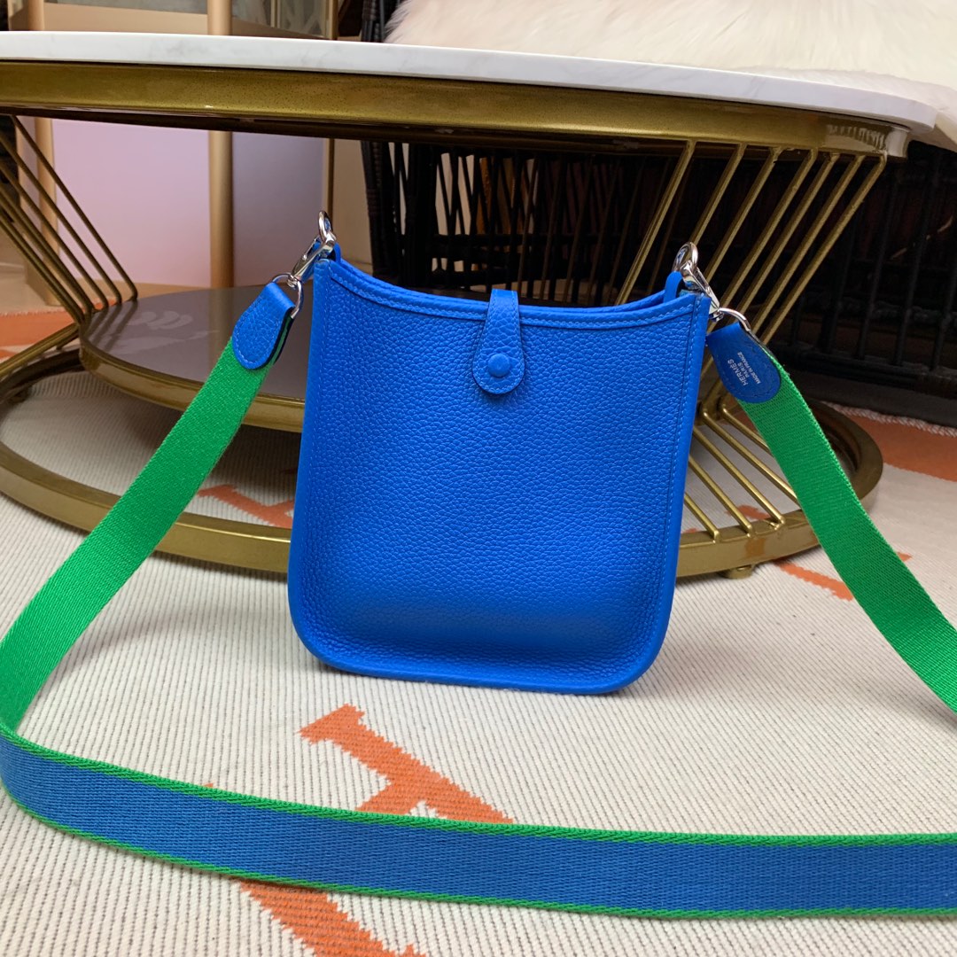 에르메스 미니 에블린16 블루젤리제 은장